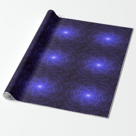 Papel De Presente BlueLotus Fractal Flower Wrapping Paper
