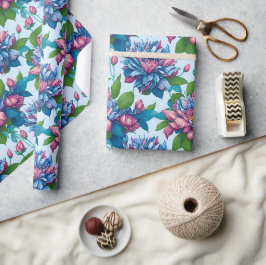 Papel De Presente Blumenmuster: Dahlienzauber -
