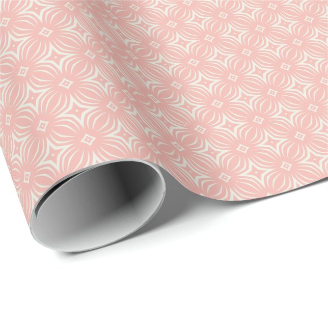 Papel De Presente Blush Rosa e Infiniti Star Creme (Ponta do rolo)