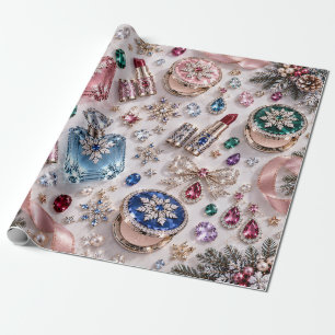 Papel De Presente Blush Rosa Joias Cosméticos Natal