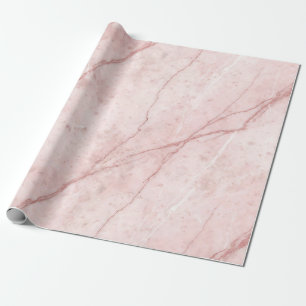 Papel De Presente Blush Rosa Mármore Orgânico