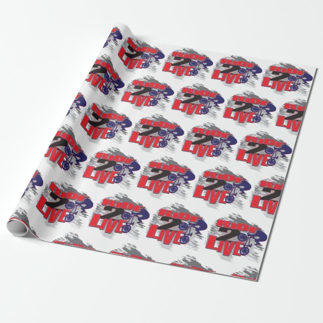 Papel De Presente BMX Bike Rider (Desenrolado)