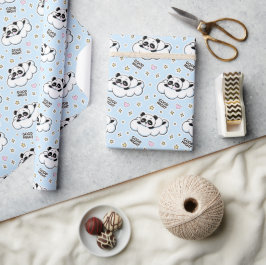 Papel De Presente Boa Noite Dormindo Panda Bear