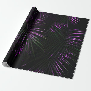 Papel De Presente Boa noite na floresta tropical. Palmeira deixa sel