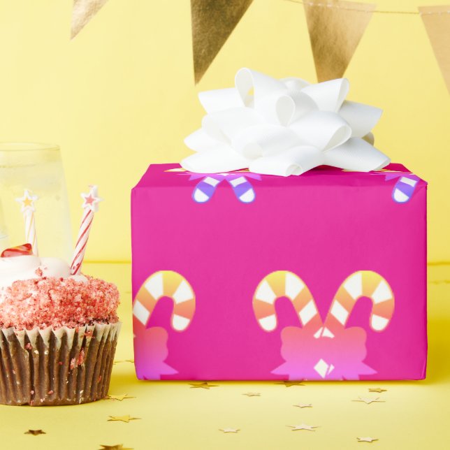 Papel De Presente Boas-Canetas Rosa Natal, Natal (Festa de aniversário)