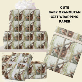 Papel De Presente Bobo Baby Orangutan Wrappaper