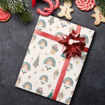 Papel De Presente Boho Christmas<br><div class="desc">Este papel de enrolação de Natal Boho vai te deixar embrulhada e pronta para o Natal antes que os Papais noeis possam dizer "BOHO-HO" com este papel de embrulho de Natal Boho! Seu estilo único e eclético será a estrela da temporada com este divertido papel de embrulho, com boho-arco-íris, ornamentos,...</div>