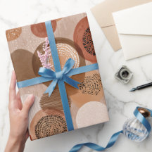 Boho Earth Tones Terracotta Geometric Pattern