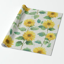 Boho Girassol Amarelo Padrão Floral Primavera Verã