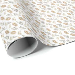 Papel De Presente Boho Moderno Folha de Todos os Anos Aniversário