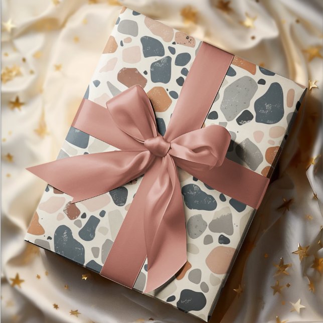 Papel De Presente Boho Multicolor Terrazzo (Criador carregado)