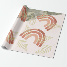 Papel De Presente Boho Rainbow