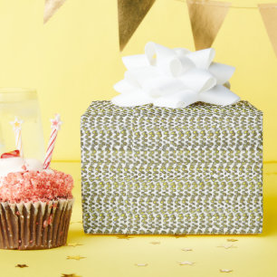 Papel De Presente Boho Weave Faux Texture Yellow