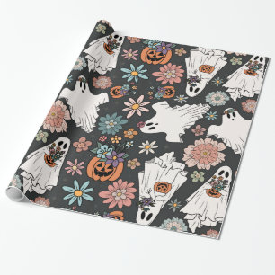 Papel De Presente BohoWeen Halloween Ghosts