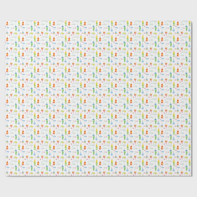 Papel De Presente Boias e semelhantes de aquarela (Aberto)