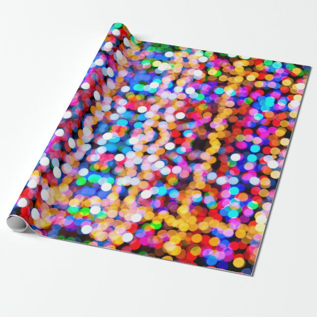 Papel De Presente Bokeh abstract background blur (Desenrolado)