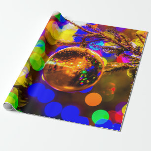 Papel De Presente Bola Amarela, Luzes Brilhantes