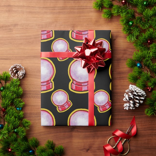 Papel De Presente Bola de Cristal Pastel (Presente de Natal)