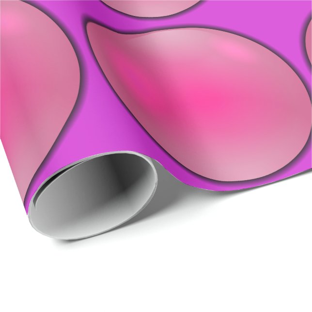 Papel De Presente Bola de Cristal Rosa (Ponta do rolo)