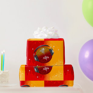 Papel De Presente Bola de Disco com Espontamento