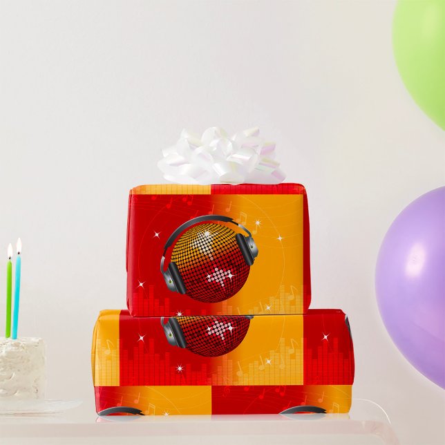 Papel De Presente Bola de Disco com Espontamento (Criador carregado)