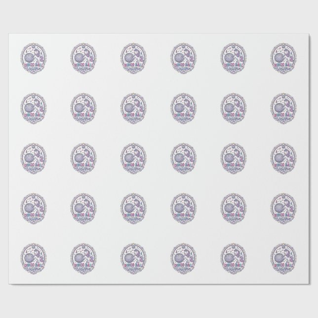 Papel De Presente Bola de Disco Unicórnio Unicórnio Impressão Divert (Aberto)