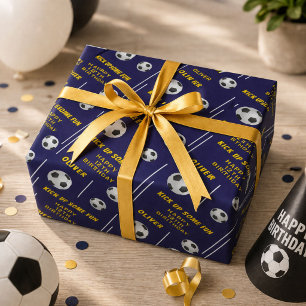 Papel De Presente Bola de Futebol Esportes Futebol Festa de Aniversá