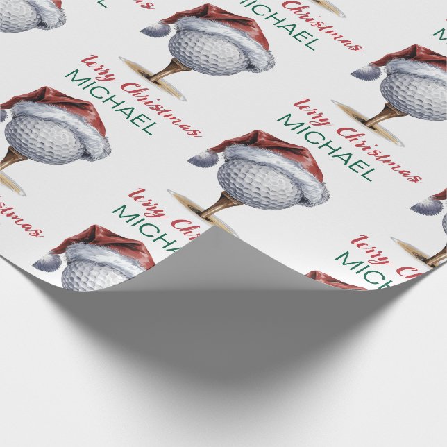 Papel De Presente Bola de Golfe de Natal Personalizada Com Chapéu de (Ponta)