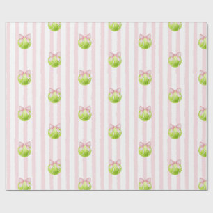 Papel De Presente Bola de Ténis Rosa Elegante