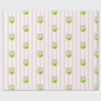 Papel De Presente Bola de Ténis Rosa Elegante