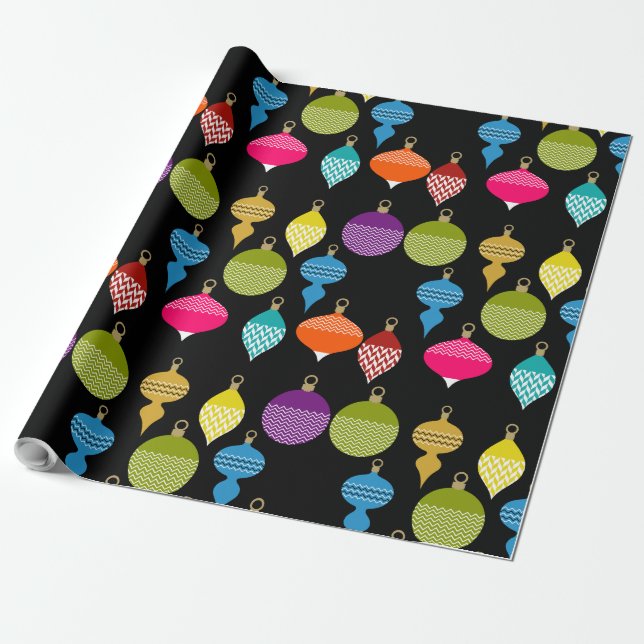Papel De Presente Bola decorativa de Natal retrógrada (Desenrolado)