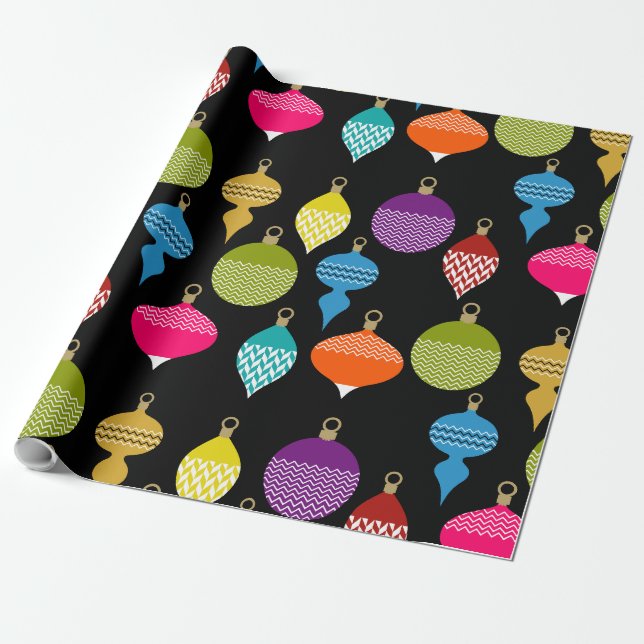 Papel De Presente Bola decorativa de Natal retrógrada (Desenrolado)