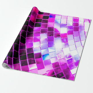 Papel De Presente Bola Disco de Espelho Roxo