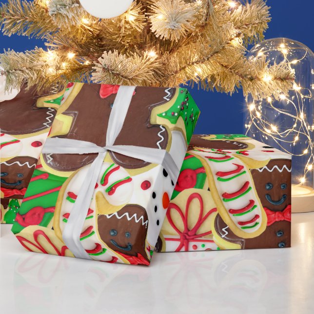 Papel De Presente Bolachas de Açúcar de Natal (Feriados)