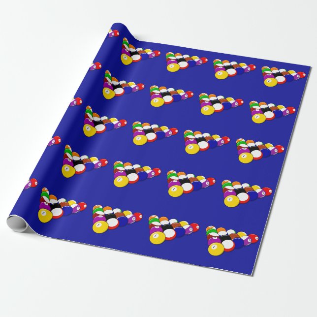 Papel De Presente Bolas de Bilhar (Desenrolado)