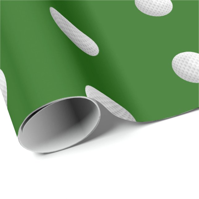 Papel De Presente Bolas de golfe Feliz 21º Aniversário (Ponta do rolo)