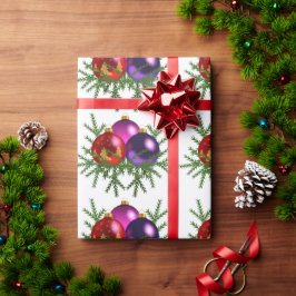Papel De Presente Bolas de Natal decoram
