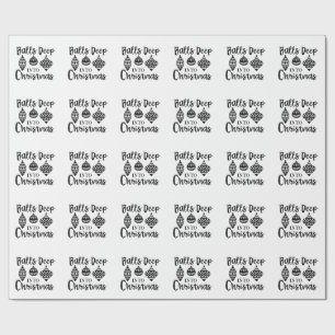 Papel De Presente Bolas No Natal Engraçado Xmas De Natal