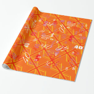 Papel De Presente Bold Orange Union Jack British Flag Swag