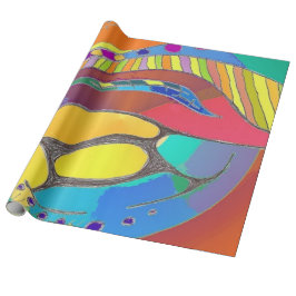 Papel De Presente Bold Organic Design Linen Wrapping Paper