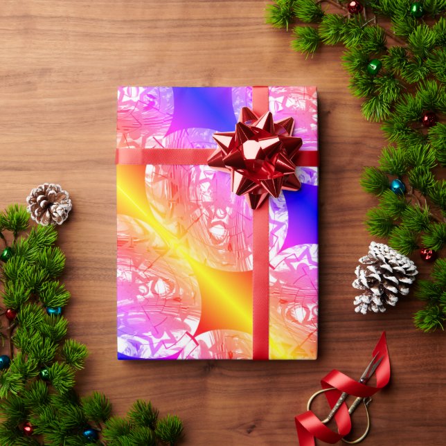 Papel De Presente Bolhas bonito de Natal felizes (Presente de Natal)