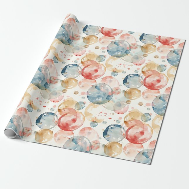 Papel De Presente Bolhas Diversas (Desenrolado)
