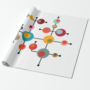 Papel De Presente Bolhas Modernas do Século médio