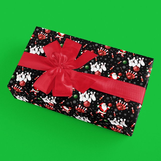 Papel De Presente Boliche de Natal com Papai Noel (Criador carregado)