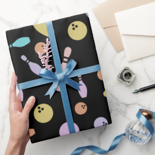 Papel De Presente Boliche e Padrão de Bola