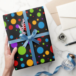 Papel De Presente Bolinhas arco-íris