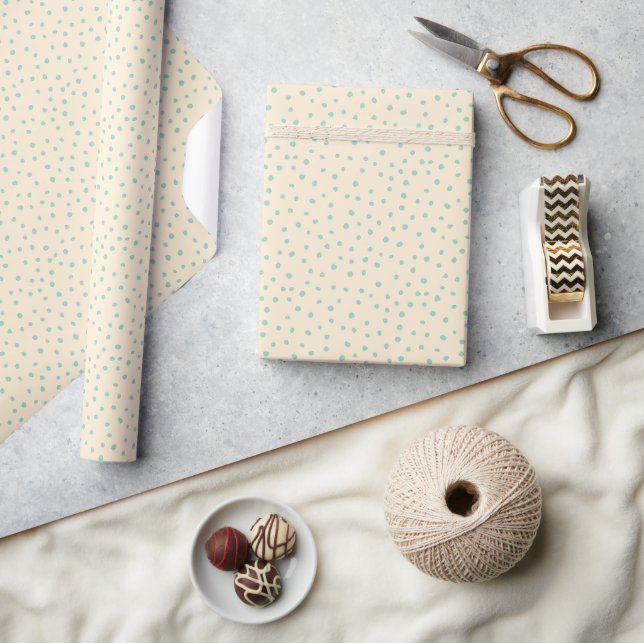 Papel De Presente Bolinhas Azuis do Chá de fraldas Moderno (Artesanato)