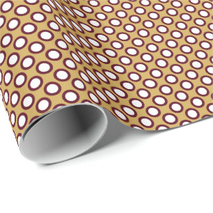 Papel De Presente Bolinhas, caramelo, creme e chocolate circundados