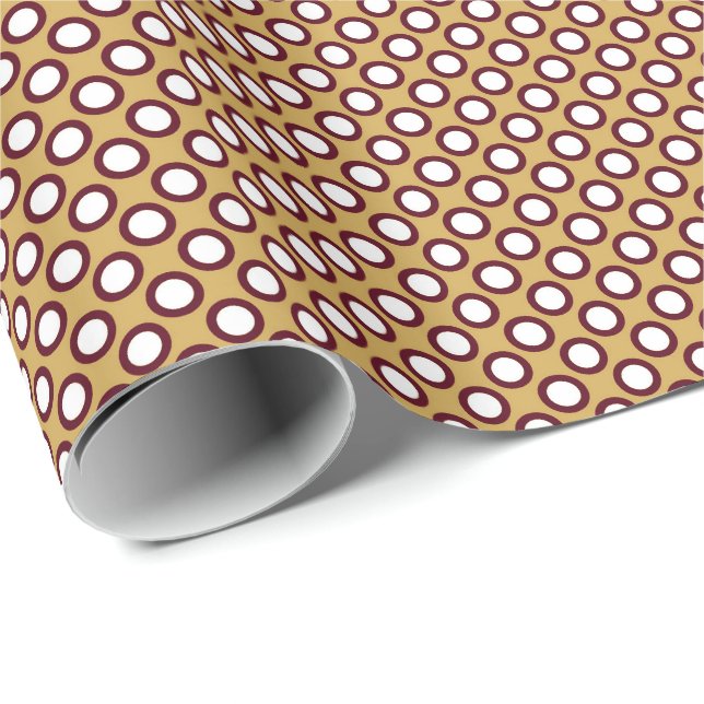 Papel De Presente Bolinhas, caramelos, creme e chocolate dentro de u (Ponta do rolo)
