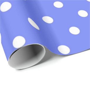Papel De Presente Bolinhas clássicas, legal, brancas e azuis
